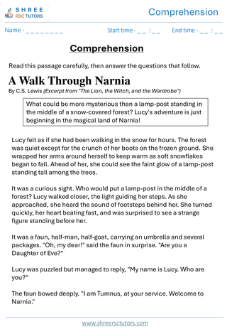 Comprehension  11+ English #5