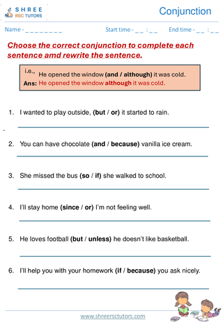 Conjunction  11+ English1