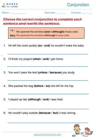 Conjunction  11+ English3