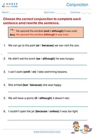 Conjunction  11+ English2