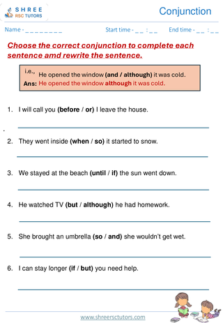 Conjunction  11+ English5
