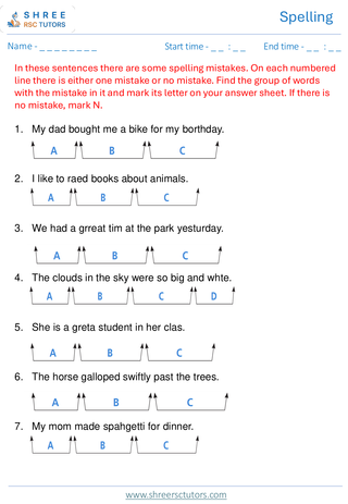 Spellings 11+ English3