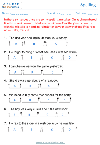 Spellings 11+ English6