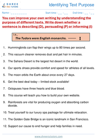 Text Identification  11+ English6