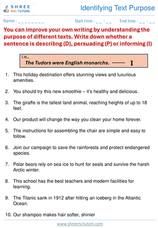 Text Identification  11+ English3
