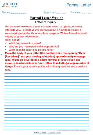 Formal  Inquiry  11+ English1