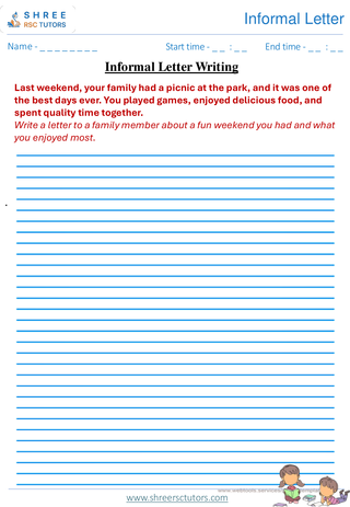 Informal Letter 11+ English7