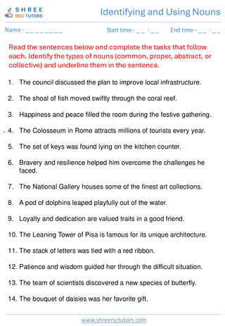 Identifying And Using Nouns  11+ English5