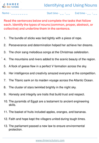 Identifying And Using Nouns  11+ English3