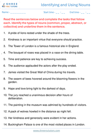 Identifying And Using Nouns  11+ English2