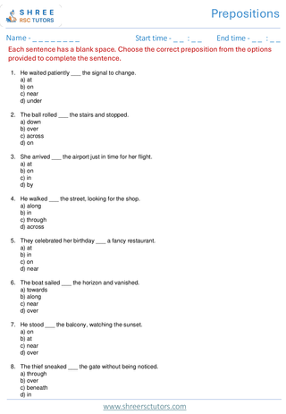 Preposition  11+ English3