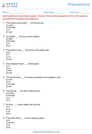 Preposition  11+ English6