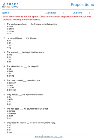 Preposition  11+ English4