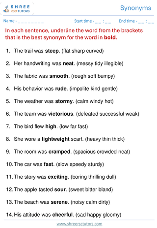 Synonyms 11+ English4