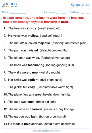 Synonyms 11+ English3