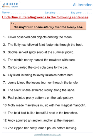 Alliteration  11+ English5