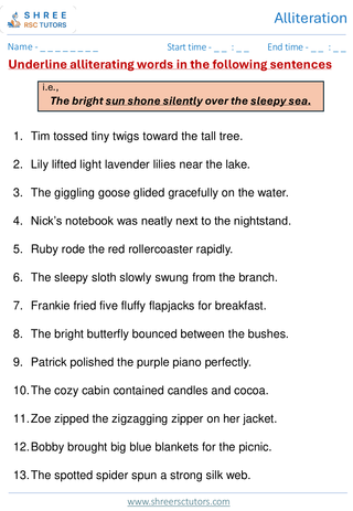 Alliteration  11+ English7