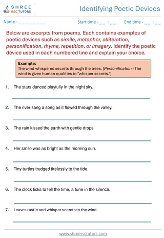 Poetic Devices 11+ English1