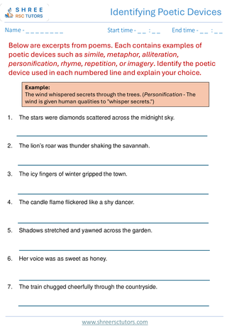 Poetic Devices 11+ English4