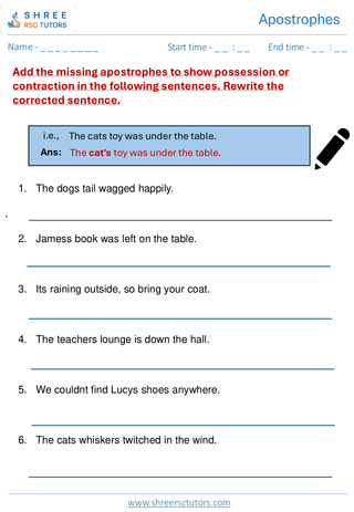 Apostrophe  11+ English6