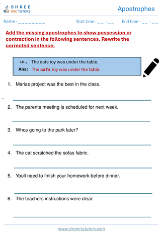 Apostrophe  11+ English3