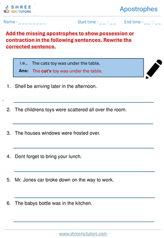 Apostrophe  11+ English7