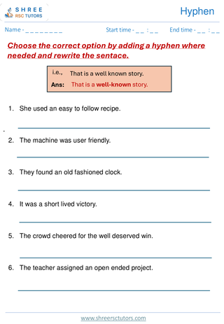 Hyphen  11+ English6