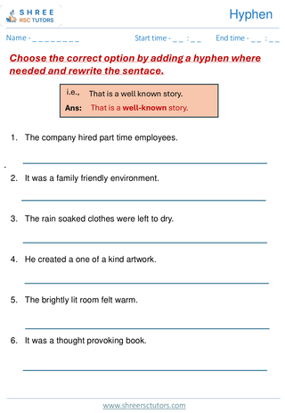 Hyphen  11+ English5