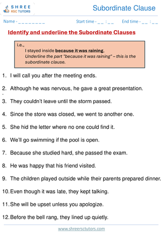 Subordinate Clause  11+ English2