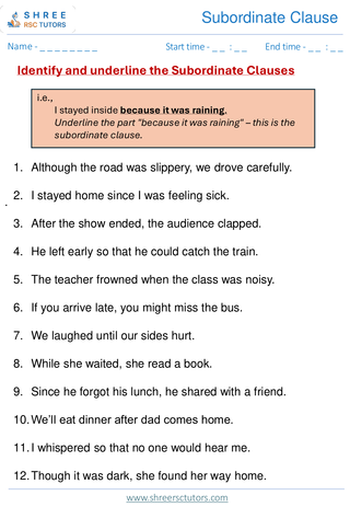 Subordinate Clause  11+ English5