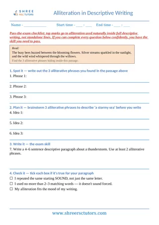 Alliteration 08 Alliteration Descriptive Writing