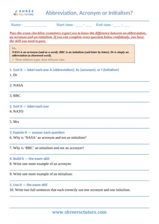 Abbreviations 08 Abbreviations Common Confusions