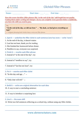 Cliches 06 Cliches Everyday Phrases