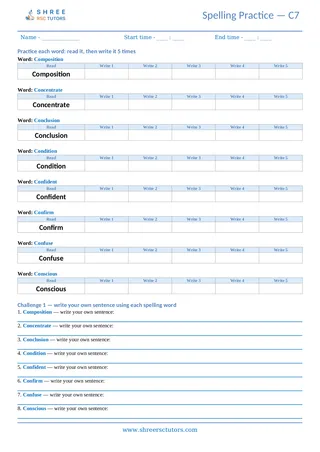Spelling Worksheet C07