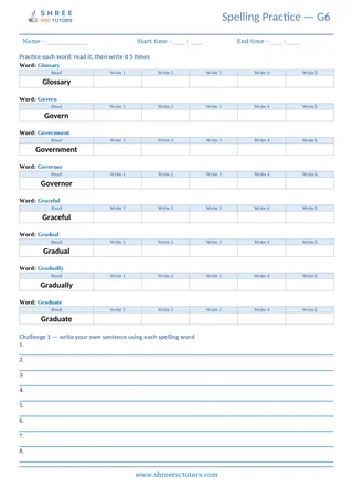 Spelling Worksheet G06