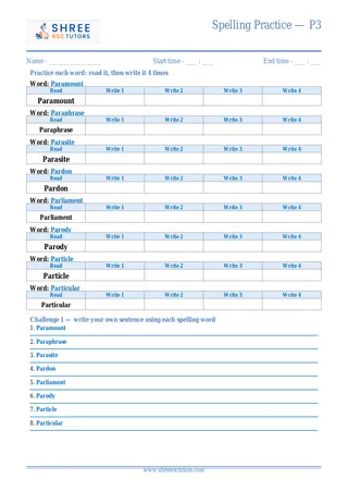Spelling Practice P3