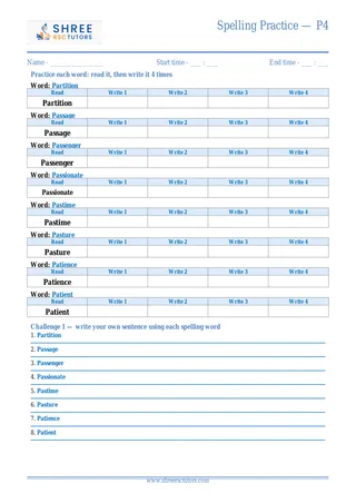 Spelling Practice P4