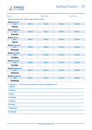 Spelling Practice P5