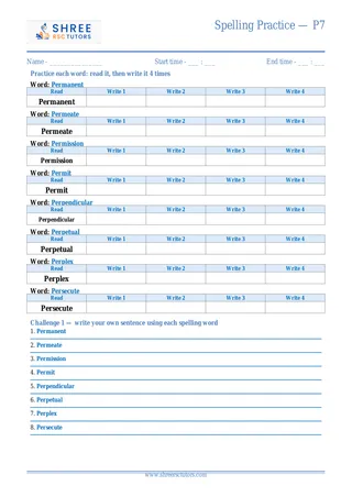 Spelling Practice P7