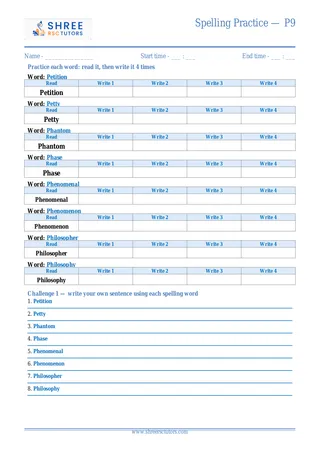 Spelling Practice P9