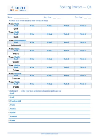 Spelling Practice Q4