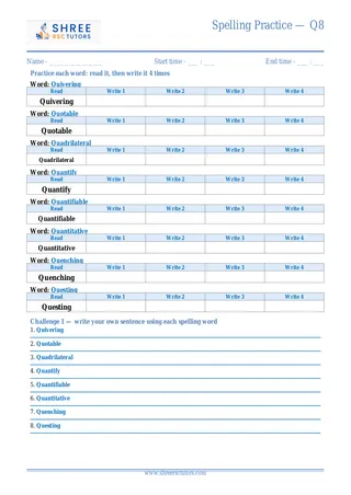 Spelling Practice Q8