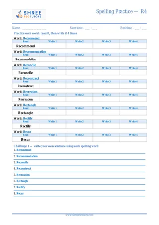 Spelling Practice R4
