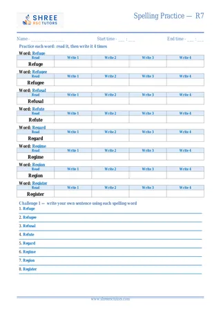 Spelling Practice R7
