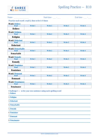 Spelling Practice R10