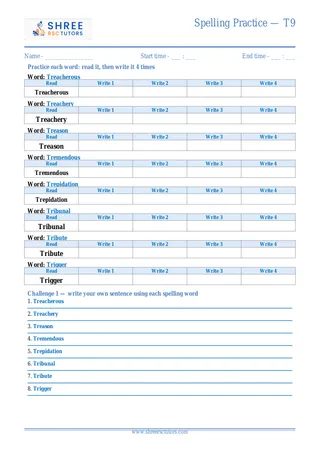 Spelling Practice T9
