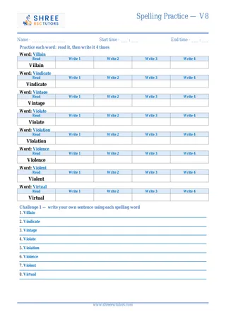 Spelling Practice V8