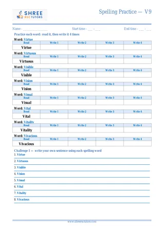 Spelling Practice V9