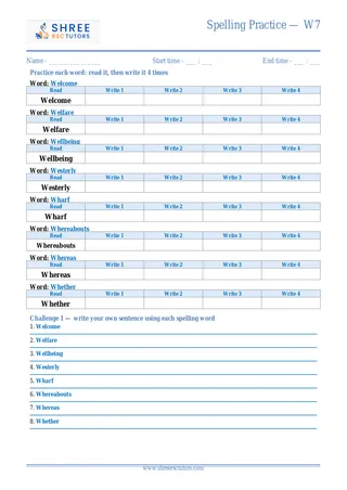 Spelling Practice W7