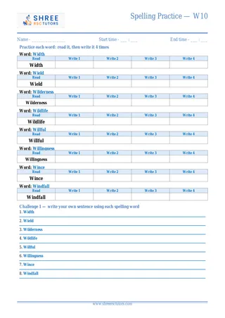 Spelling Practice W10